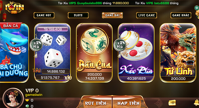 Iwin luôn dẫn đầu TOP các cổng game bài uy tín hiện nay